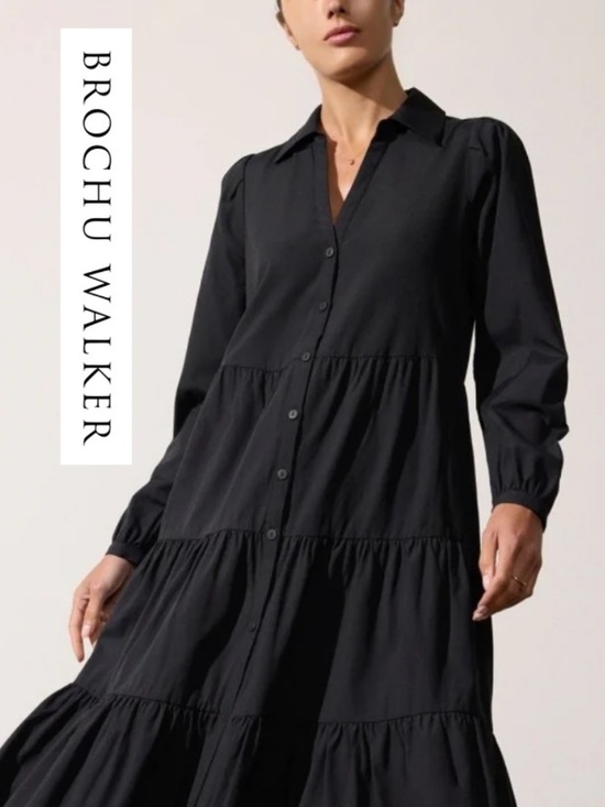 Brochu Walker Dresses & Skirts - BROCHU WALKER Havana Black tiered dress, M, CB2705